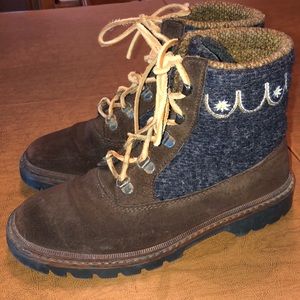 Vintage L.L. BEAN Wool Leather Hiking Boots 7M